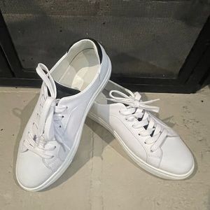 Handmade in Italy - never worn!  Ultra soft white leather sneakers.